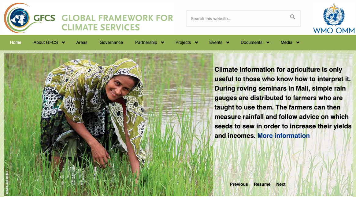 GFCS – Global Framework for Climate Services