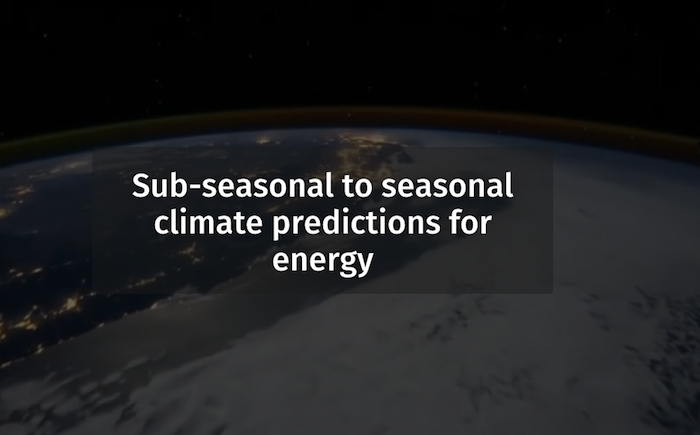 S2S4E Sub-seasonal to Seasonal climate predictions for Energy